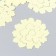 The workpiece of Foamiran "Flower Curly" 10x9.5 cm set 5 pcs. Ribbed pale yellow