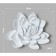 Wall decor, "lotus" 14 x 15 cm, white