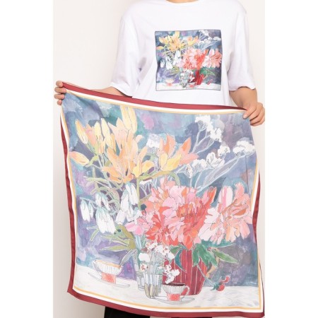 Women's scarf, size 70x70 cm-6
