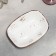 Porcelain rectangular "Eligans", 18 × 13 cm, white color
