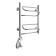Domoterm electric heated towel rail "Ophelia" P6, 400x500 mm, left, chrome