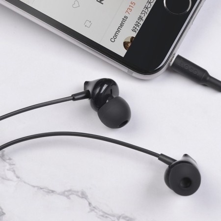 Hoco M60 headphones, wired, vacuum, microphone, jack 3.5 mm, 1.2 m, black-4
