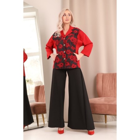 Female jacket, size 42, red color-8