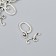Decor Metal for the creativity of locks "curls" silver 3316M016 1.8x1.6 cm
