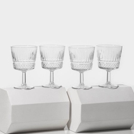 Set of glass glasses Elysia, 260 ml, 4 pcs