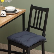 Siddle on a chair with ties of the shares of the col. graphite 40x40 cm, 100% p/e, Gabardin 153 g/m2