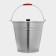 A bucket with a lid 16 l, d = 34 cm, from stainless steel Aisi 201