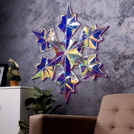 LED figure "Snowflake" 80 × 80 cm, plastic, 220 V, 8 modes, glow warm white-1