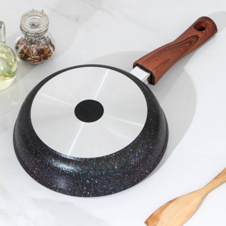 Granit Ultra Blue, D = 22 cm, removable handle, anti -stick coating, blue color-2