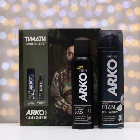 ARKO ANTI-IRRITATION set Pen 200ml + deodorant Black 150 ml