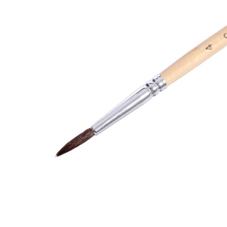 Squirrel brush No. 4, round, wooden body-2