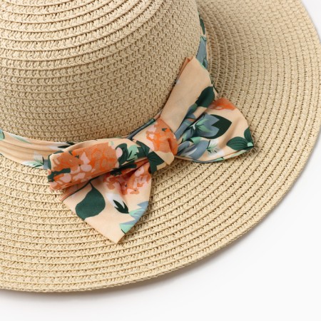 Hat for girls, beige color, size 52-2