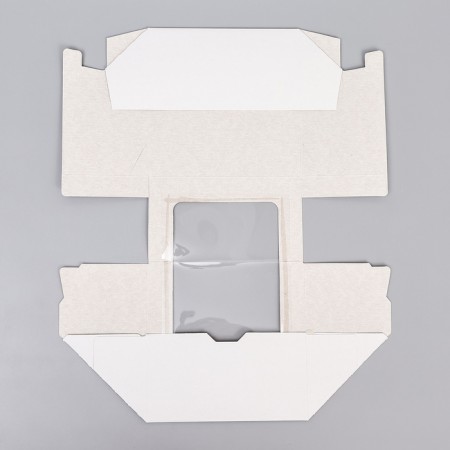 Confectionery packaging with a window, white, 18 x 18 x 10 cm-5