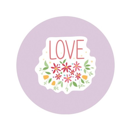 Pareo and beach rug "Love", D = 150 cm-1