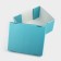 Gift folding box, packaging, “blue”, 31.2 x 25.6 x 16.1 cm