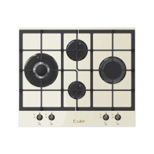 Варочная поверхность Lex GVG 6043 C IV LIGHT, газовая, 4 конфорки, светло-бежевая