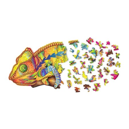 Wooden puzzle "Colorful chameleon", 34 × 30 cm-5
