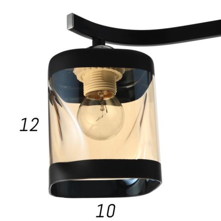 Chandelier 1080/3BK 40W E27 Black 58x14x27 cm Bayerlux-4