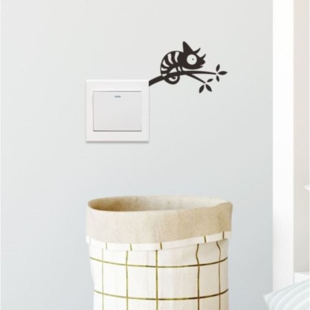 Black "Chameleon on a branch" 11x15 cm