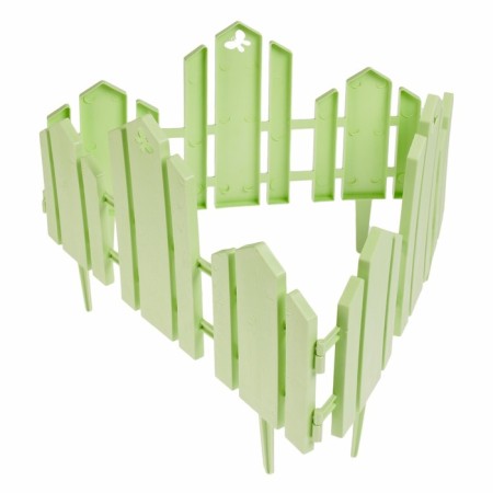 Decorative fence, 25 × 170 cm, 5 sections, plastic, light green, "wonderful garden"-8