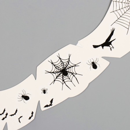 Tattoo on the body Black "Freckle. Bat, spiders and raven" 16x5 cm-2