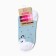 Women's socks shortened "owl", white/blue color, rr 23-25