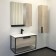 Mirror Comfort Comforty Bonn 75 for the bathroom, color graphite/oak smoky