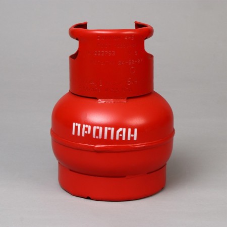 Gas cylinder, 5 l, with a valve, empty, GOST 15860-84