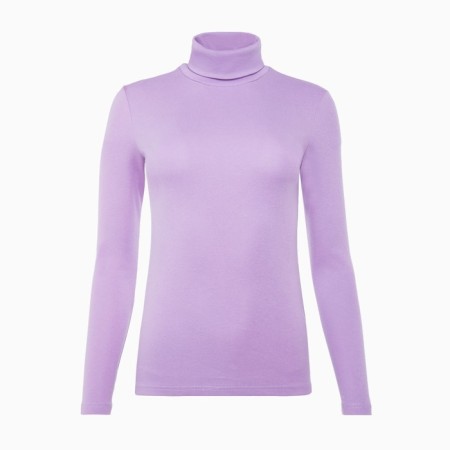 Women's turtleneck Minaku: Basic Line lilac color, size 50-3