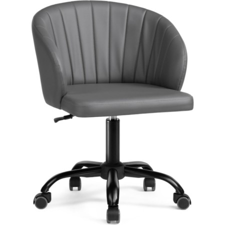Computer chair Plastic Plastic/Eco -leather, black/gray 59x60x78 cm
