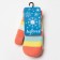 Baby mittens, coral/stripes, size 14 (4-6 years)