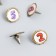 Brads for scrapbooking "numbers and signs" set 10 pcs 1.5 cm