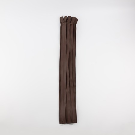 Lightning “Spiral”, No. 7, detachable, waterproof, automatic lock, 60 cm, brown color-2