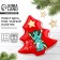 New Year. Ceramic stand for a tea bag “Believe in Dream”, 8.7 x 8.5 cm, red color