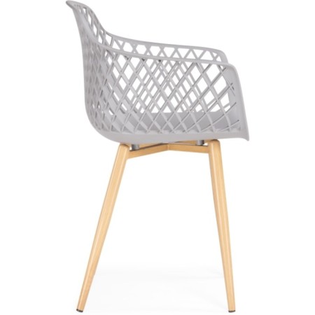Plastic stool Rikon metal/plastic, natural/gray 58x45x79 cm-2