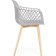 Plastic stool Rikon metal/plastic, natural/gray 58x45x79 cm