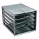File-cabinet 4-sectoral Istanm, gray case, black trays