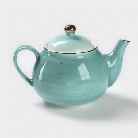 Teapot Porcelain Hot Dolyana Milky Way, 900 ml, turquoise color-5