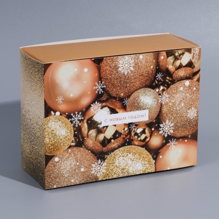 Box the team "New Year's balls", 20 x 15 x 8 cm, New Year-2