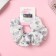 Hair gum "Orbit" leaflets style, 13 cm, white