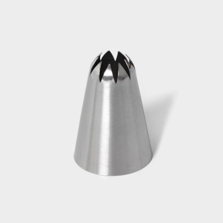Confectionery nozzle "Closed star", D = 3.4 cm, output 1.1 cm, stainless steel