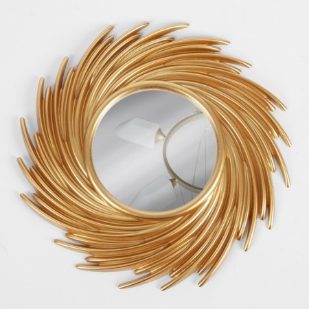 Wall mirror "sun", D mirror surface 11 cm, golden color-2