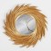 Wall mirror "sun", D mirror surface 11 cm, golden color