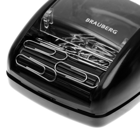 Scraper magnetic with 30 paper clips, roller feed mechanism, black-5