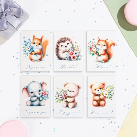 Set of mini-postcard "cuties" 7.6 x 10.6 cm-1