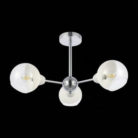 Ceiling EVOLUCE lamp. Sle102702-03. Giorte. 3x40 W, E14, 61x61x33.5 cm, chromium color-3