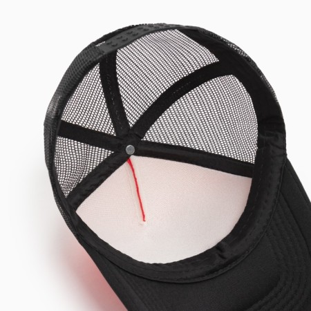 Baseball cap with minaku grid, red color, size 56-58-6