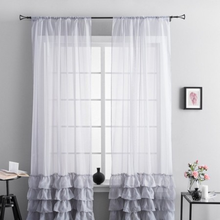 Set of curtains "Noah", size 2x145x270 cm, color gray color