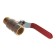 Ball barbar rommer rbv-0002-0210315, 1/2 ", internal/outer thread, lever