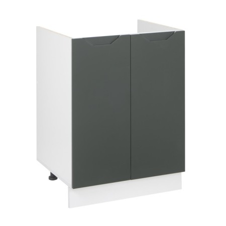 Floor cabinet 600 for Helga washing, 600x500x824, white/olive Soft MDF